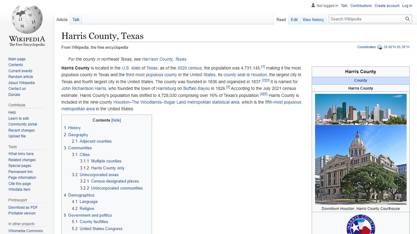 Harris County, Texas - Wikipedia